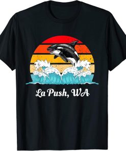 La Push WA Vintage Distressed Orca Killer Whale Art T-Shirt