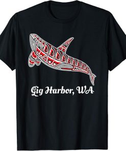 Native American Gig Harbor, WA Upward Orca Killer Whale T-Shirt