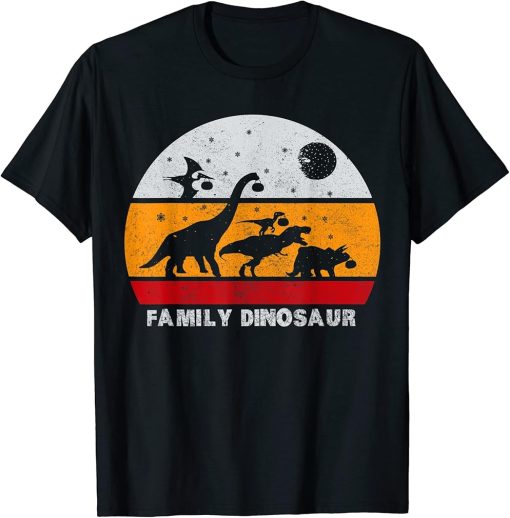 Family Dinosaur-Mamasaurus-DaddySaurus-Grandpasaurus Family T-Shirt